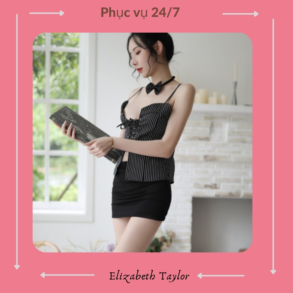 Set Đồ Ngủ Hóa Trang Thư Ký Quyến Rũ Cho Nữ -  Chất Vải Cực Mát