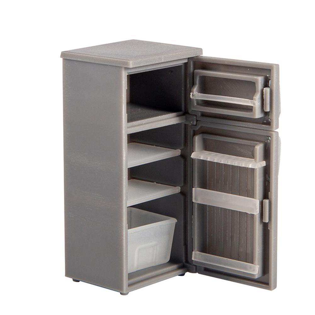 Tủ Lạnh Nhựa Mini Tỉ Lệ 1:12 Cho Nhà Búp Bê M5N3