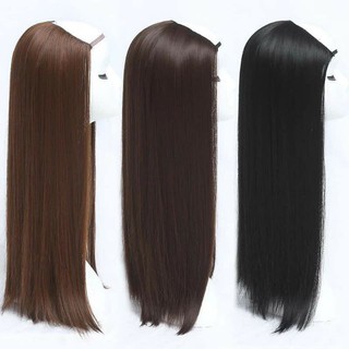 tóc giả nữ kẹp chữ u, tóc kẹp 3/4 thẳng dài