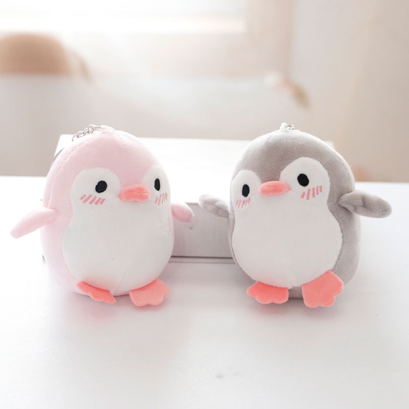 Móc khóa bông DABU hình chim cánh cụt 3 màu siêu dễ thương