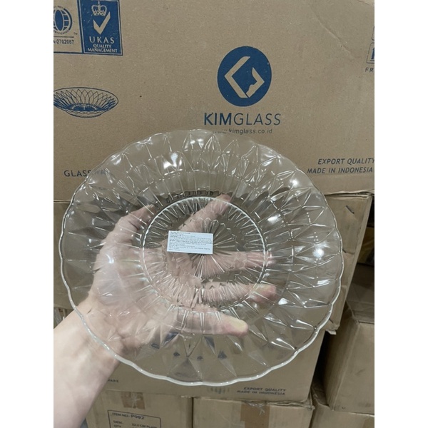 Set 2đĩa thuỷ tinh 9inch kim cương Kimglass(indo)