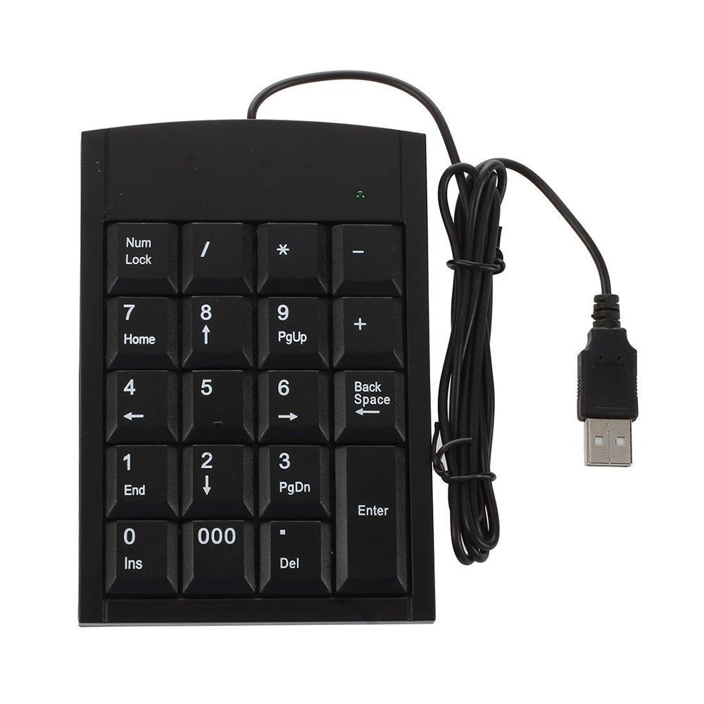 1 Bàn Phím Số Mini Có Dây Usb Nhiều Màu Cho Laptop / Notebook