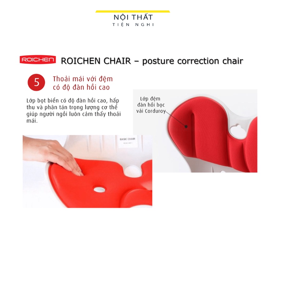 [HOẢ TỐC HCM] GHẾ CHỈNH DÁNG NGỒI CHO BÉ (dưới 35kg) | ROICHEN .Ghế công thái học chống gù thương hiệu Hàn Quốc nhỏ gọn.