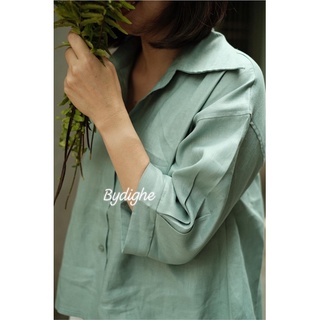 Áo sơ mi oversize chất liệu Linen
