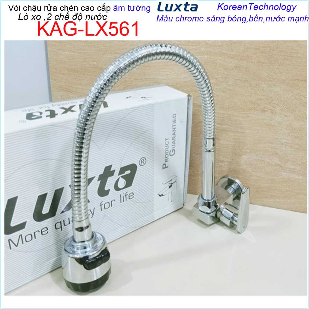 Vòi bếp lạnh gắn tường Luxta, vòi chậu rửa chén bát âm tường KAG-LX560-LX561