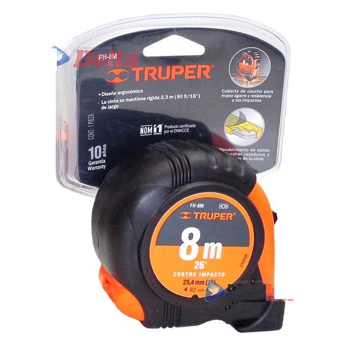 Thước cuốn thép 8m Truper - 14579