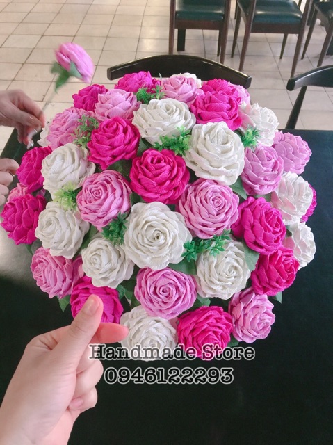 Giấy nhún làm hoa