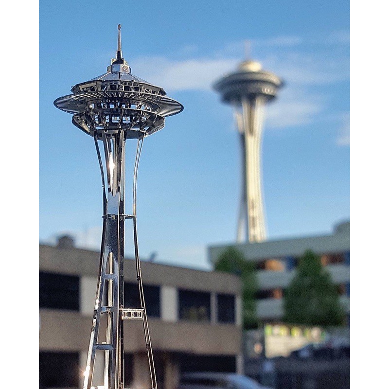 Mô Hình Lắp Ráp 3D Kim Loại Toà Tháp Space Needle - Washington [Chưa Lắp]