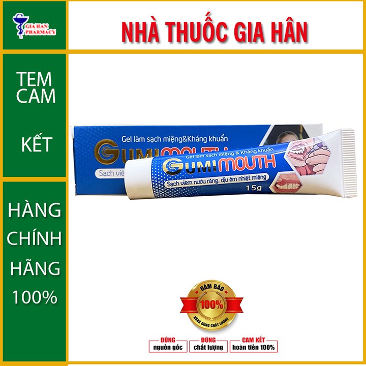 Gel Gumimouth - Sạch viêm nướu răng và dịu êm nhiệt miệng- tuýp 15gram.