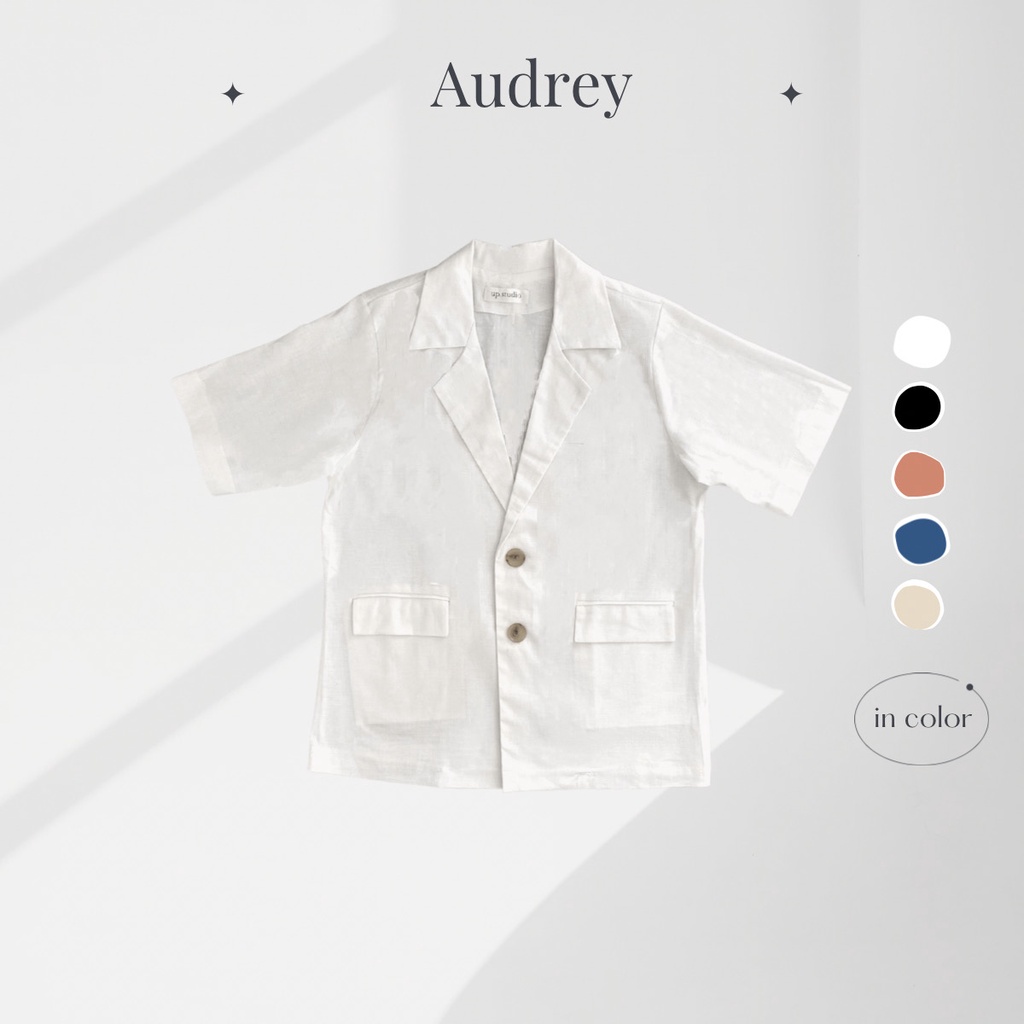 K3642 Áo blazer linene chất mát không nhăn Audrey | BigBuy360 - bigbuy360.vn