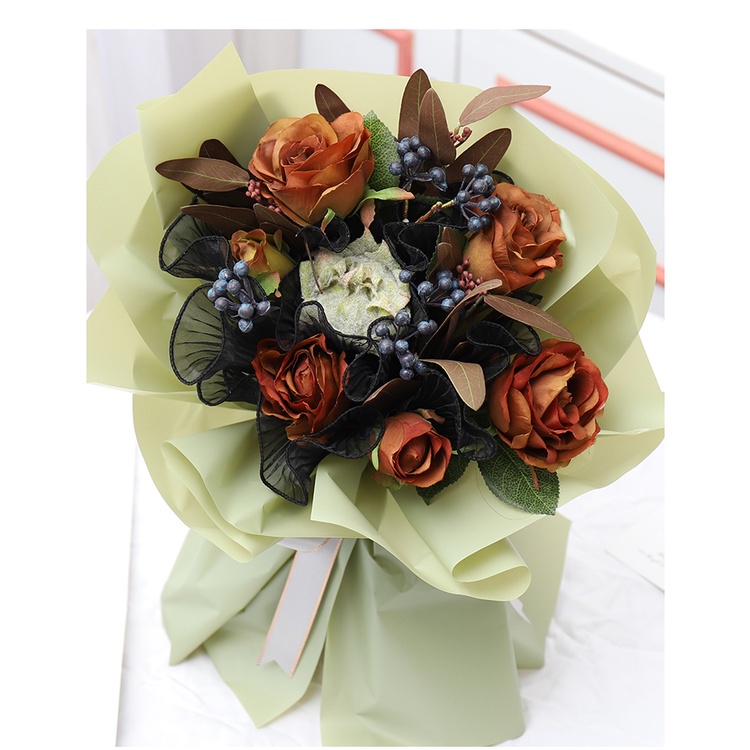 Cuộn dây ruy băng phối ren đính ngọc trai giả 4.5m dùng trang trí