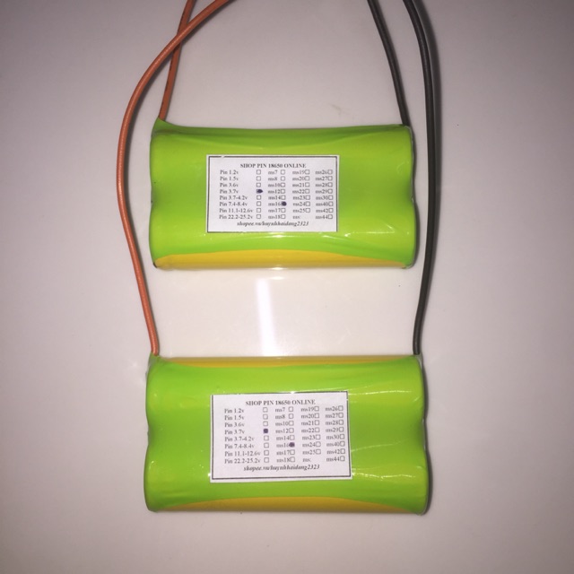 Pin 2s 18650 7,4v-8,4v 2200mah có IC bv