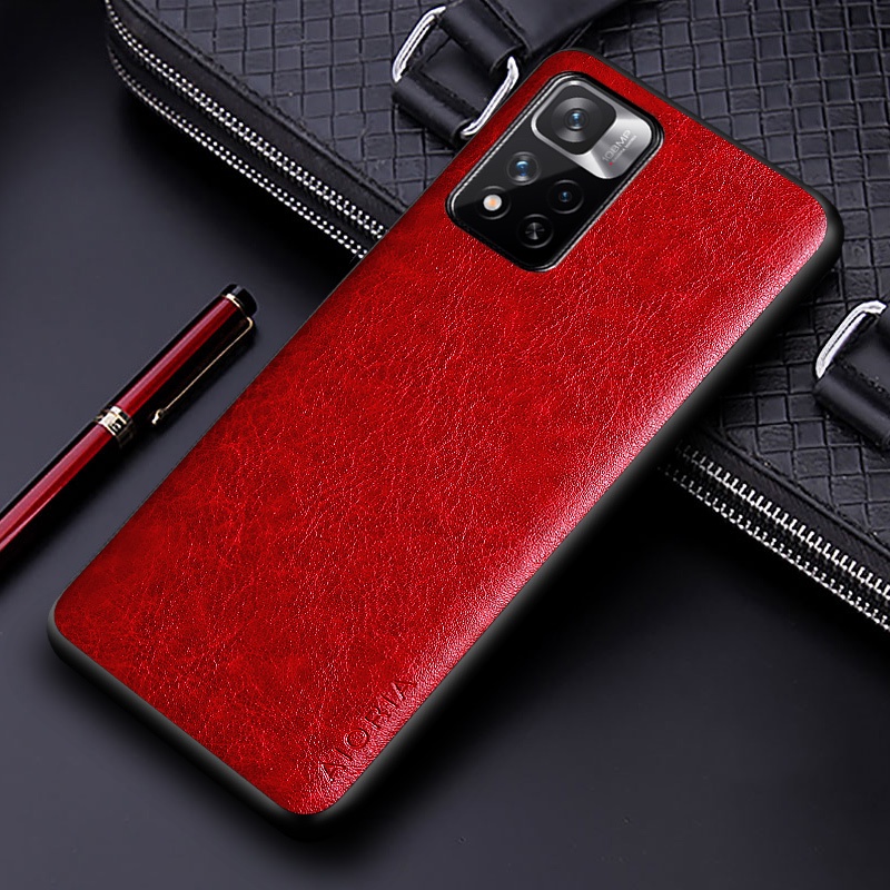 Sang Trọng Bao Da Điện Thoại pu Màu Trơn Cho xiaomi redmi note 11 5g note 11 pro plus 5g