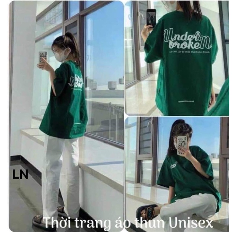 Sét áo Under in 2 mặt + quần kaki trắng TH6