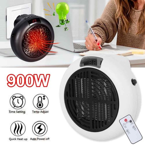 [CÓ ĐIỀU KHIỂN] Quạt sưởi mini treo tường WARM AIR BLOWER công suất 900W, Máy sưởi ấm phòng ngủ, phòng tắm cho bé