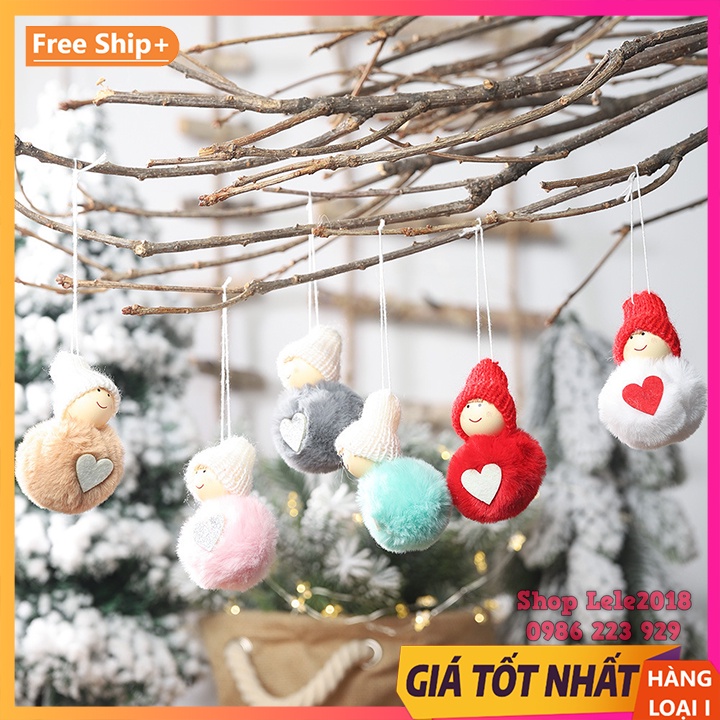 Dây treo Người tuyết nhung xinh xắn trang trí Noel, Giáng sinh