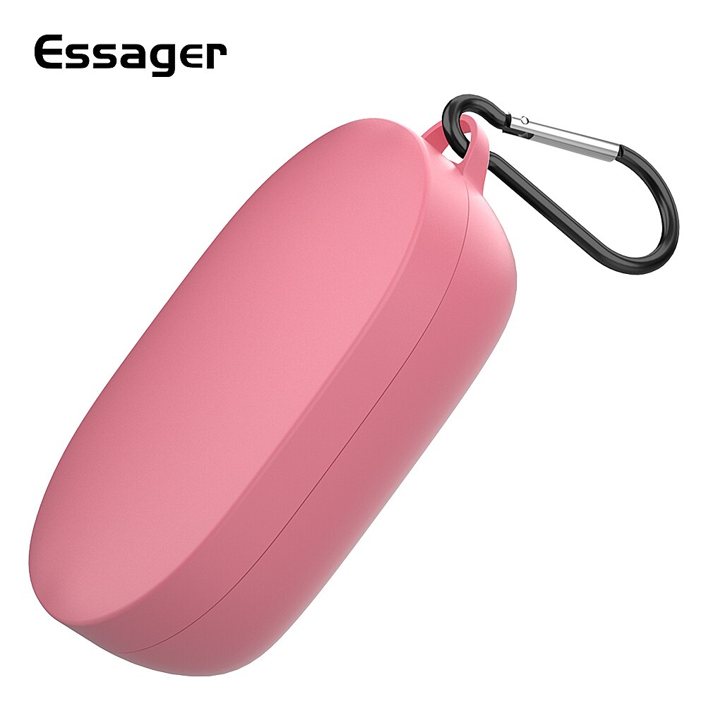 Vỏ Bọc Hộp Sạc Tai Nghe ESSAGER Chất Liệu Silicone Có Móc Chìa Khóa Cho Redmi Airdots Xiaomi Mi Air Dots