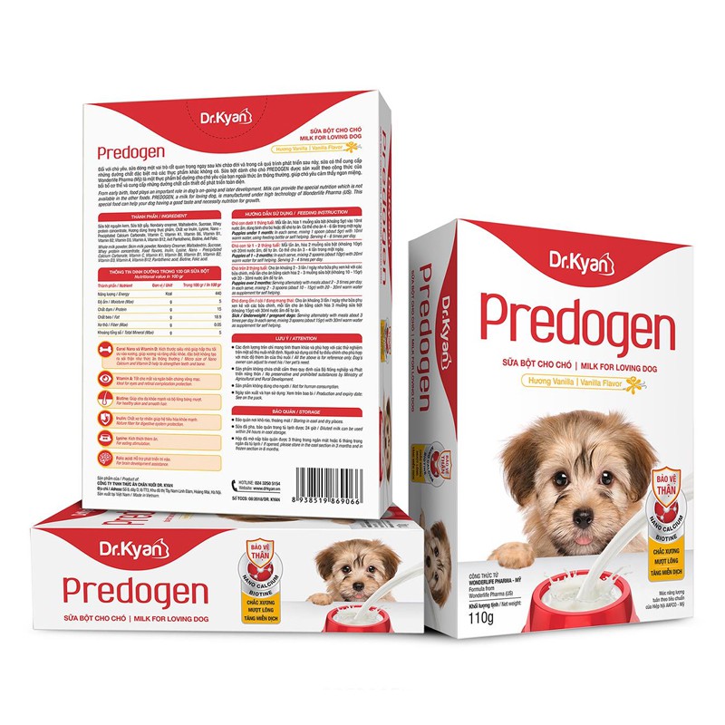 Sữa bột cho chó Dr.Kyan Predogen hộp 110gr cung cấp dinh dưỡng cho chó