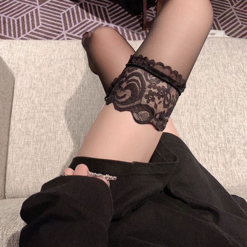 Tất Ren Hoa Mỏng xiangbao Dài Qua Gối Phong Cách Lolita Nhật Bản Gợi Cảm Mùa Hè Cho Nữ