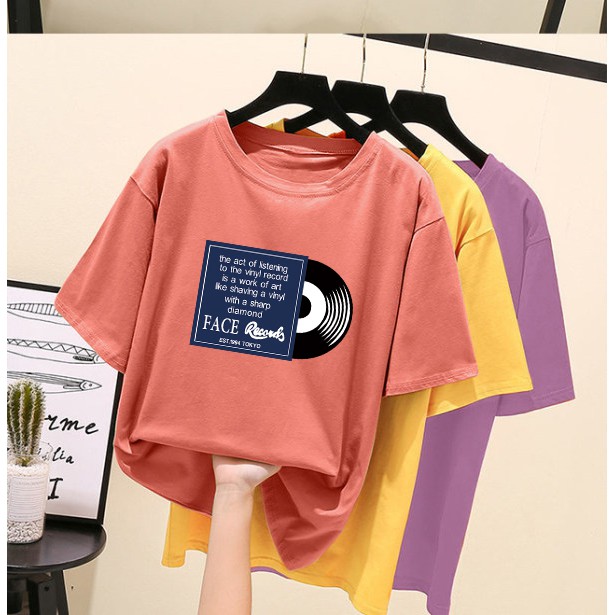 100% cotton women clothes /clothing t-shirt women round neck short sleeve print blouse tops