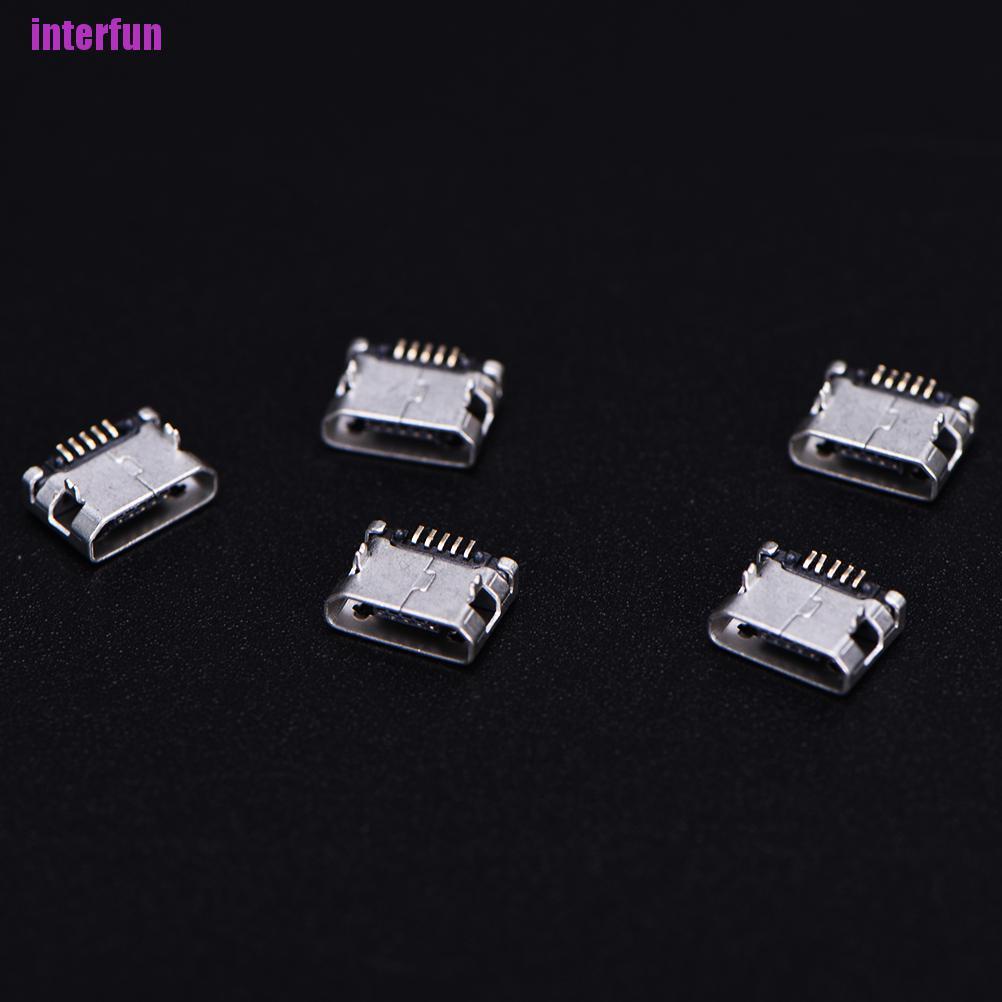 Set 10 Đầu Nối Cổng Micro Usb 5pin B Type 5 Pin Tiện Dụng