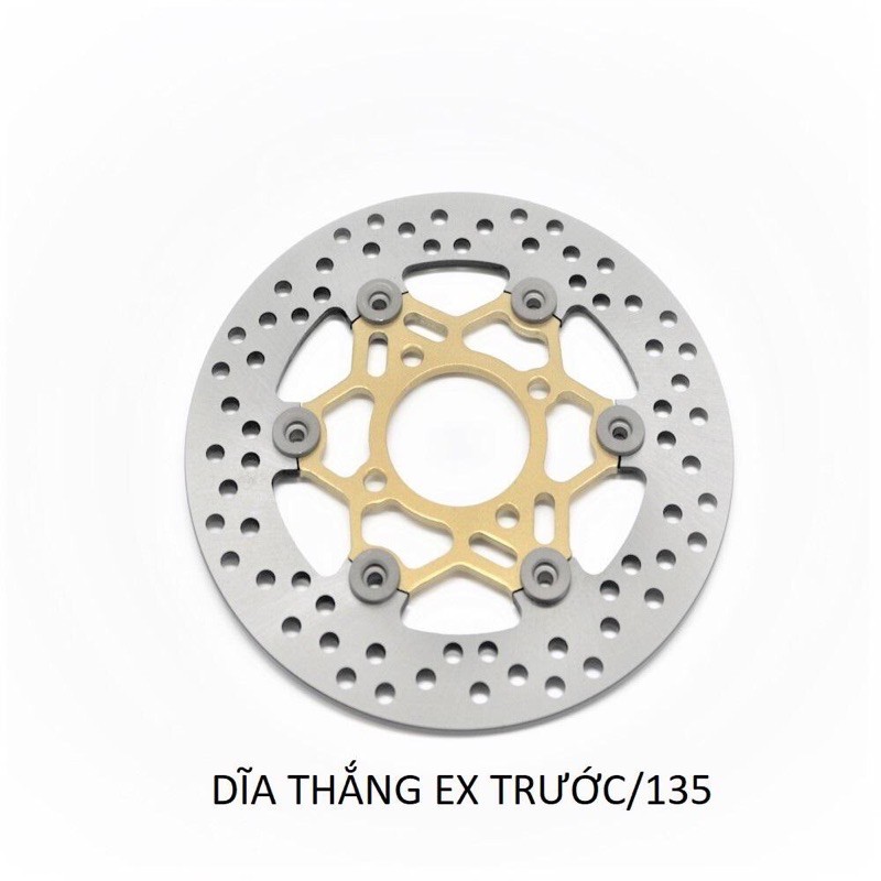 đĩa thắng trước ex135 kiểu zin size220 gắn đc các dòng xe dĩa bằng