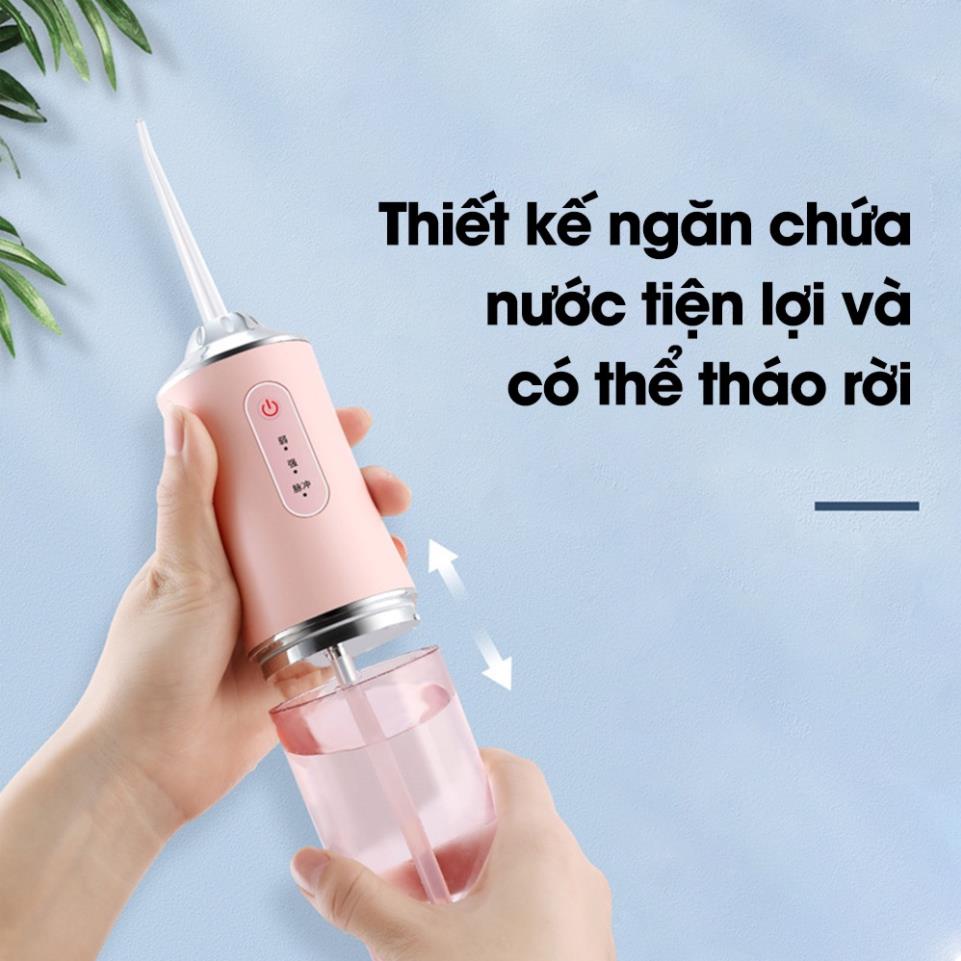 Máy tăm nước cầm tay Oral Irrigator tăm nước vệ sinh răng miệng cực sạch sạch công nghệ Châu Âu