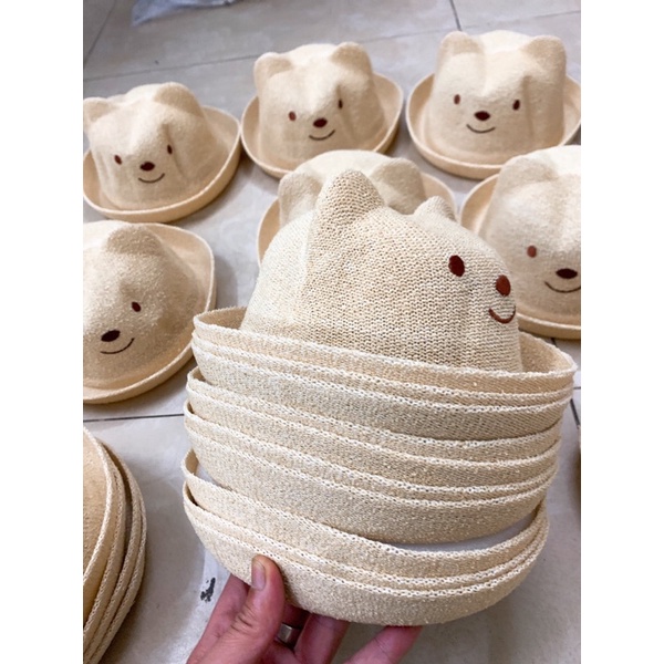 Mũ cói gấu sz 1-3y