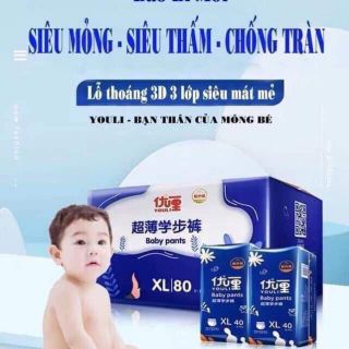 Bỉm Youli Xanh  quần size M88 miếng