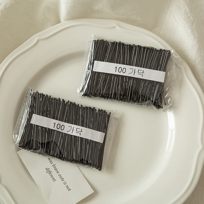 Set 100 kẹp tăm màu đen dùng để tạo kiểu tóc