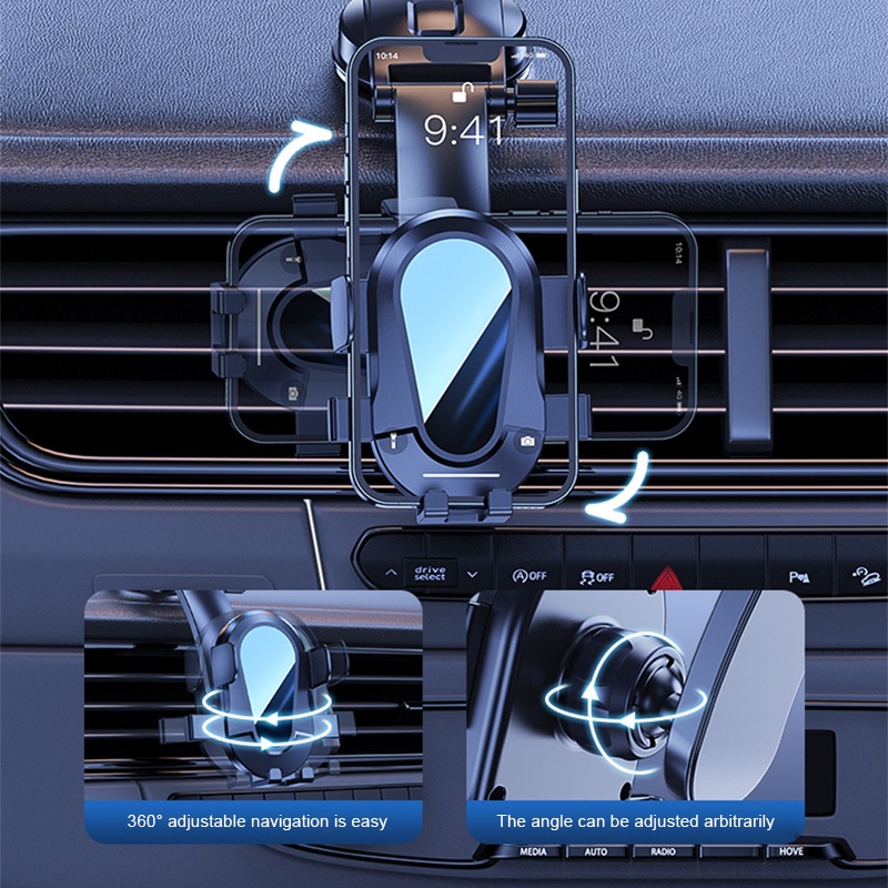 Giá đỡ điện thoại GPS BLALION gắn cổng thoát khí xe hơi/ cốc hút điều chỉnh được dành cho mẫu 4.0-6.7 inch