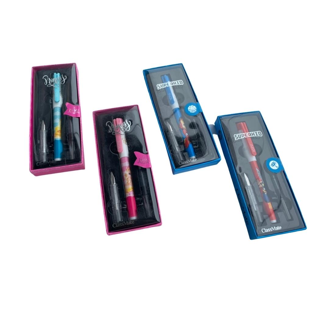 Bút máy Ichi ngòi nét thanh nét đậm Hải Hà classmate hình siêu nhân, công chúa cho bé