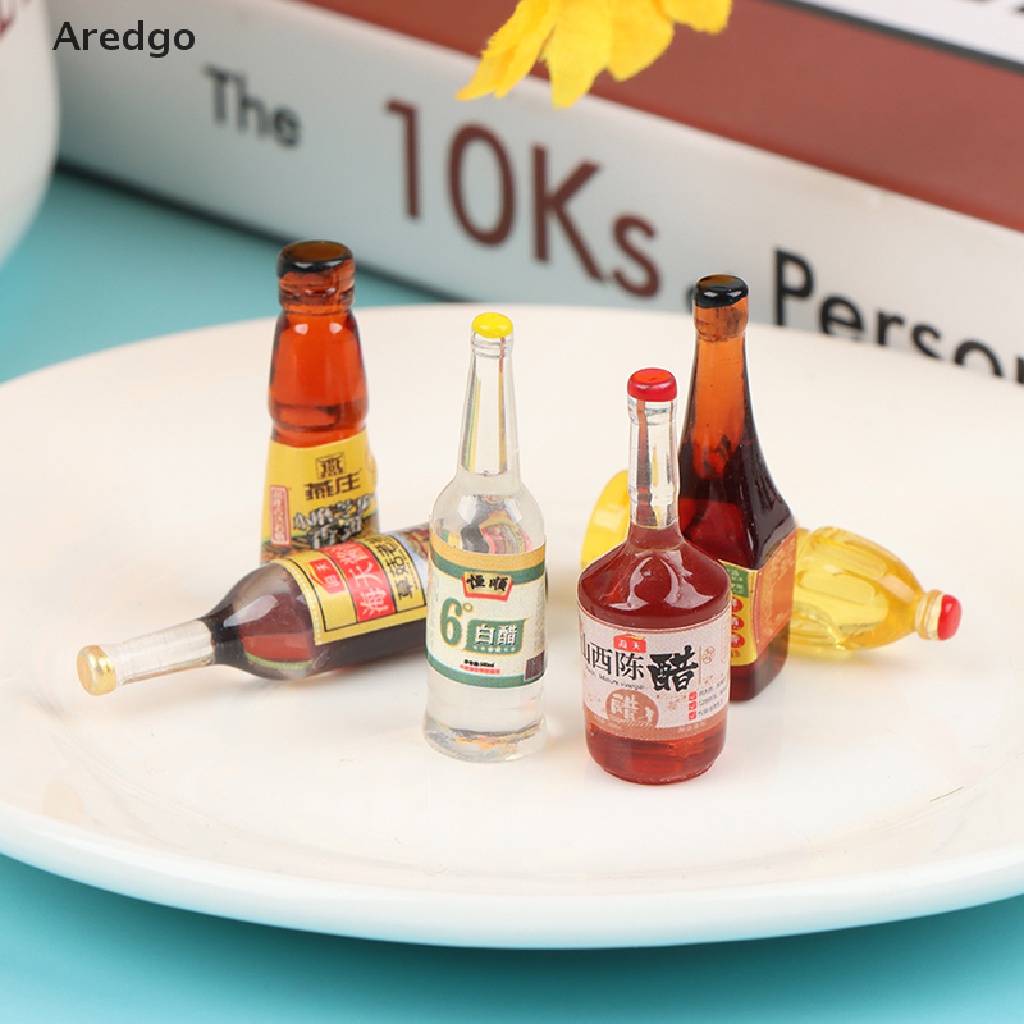 Set 6 lọ đựng gia vị tỉ lệ 1:12 cho nhà búp bê