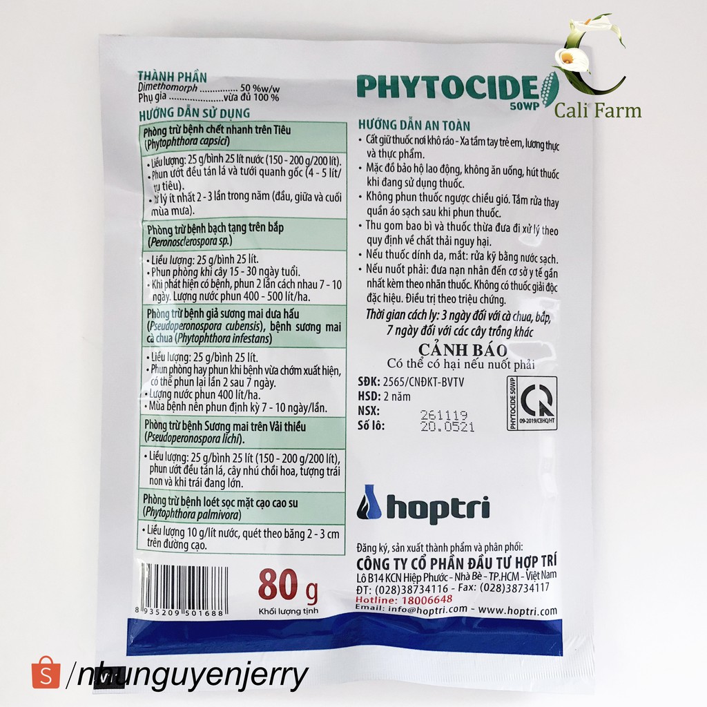 Thuốc trừ bệnh Phytocide 50WP 80g