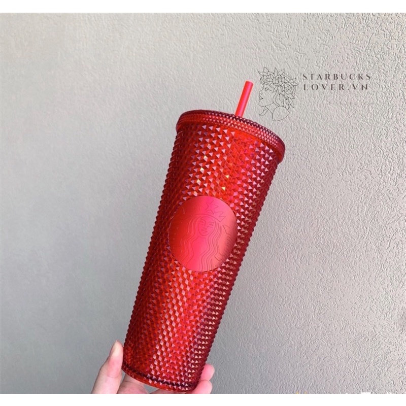 |CHÍNH HÃNG| LY STARBUCKS GAI BLING ĐỎ SIZE KHỦNG 24OZ