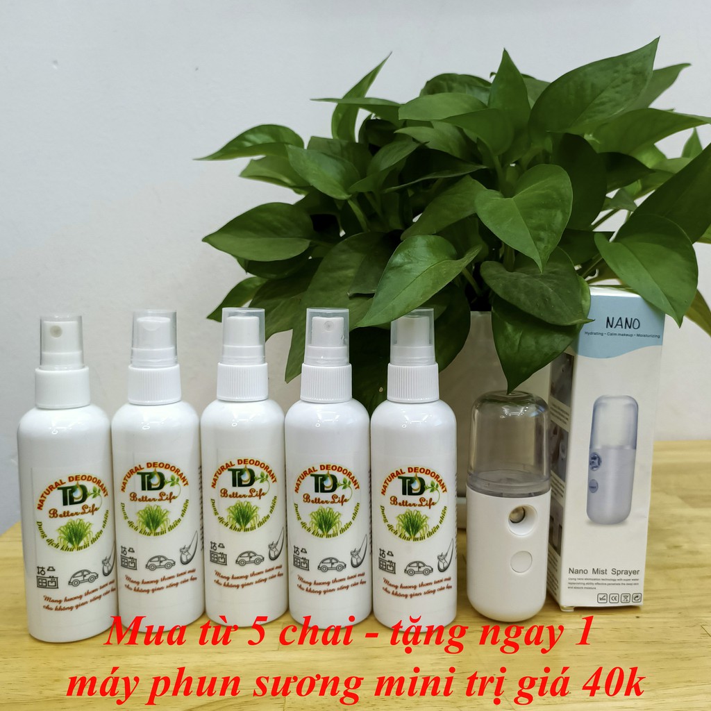 Xịt khử mùi hôi nách, hôi chân nano bạc Natural Deorant 100ml