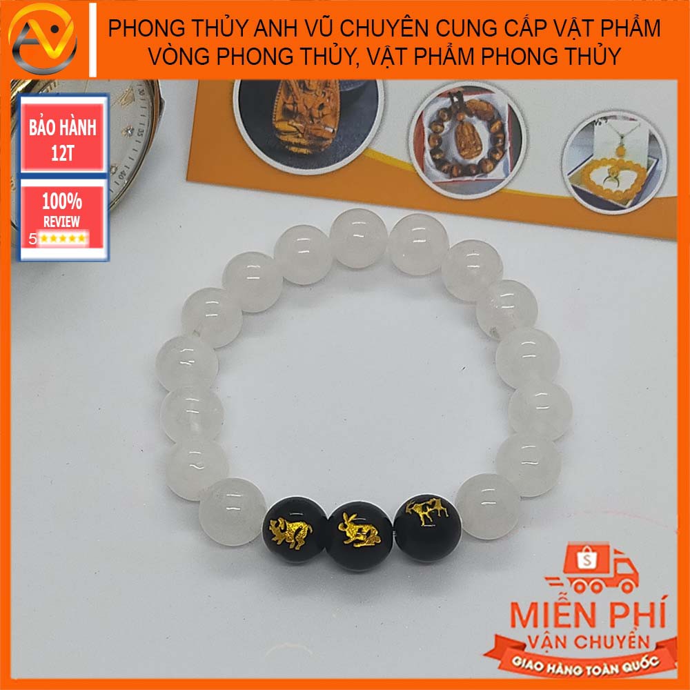 [FREE SHIP TOÀN QUỐC]  Vòng tam hợp hợi mão mùi - Vòng tam hợp quý nhân bảo hành 12 tháng - TH001