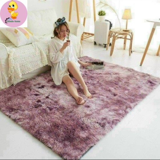 Thảm lông loang trải sàn lông dầy hàng đẹp 2021 kích thước 1.6m x 2m ( mặt sau chống trơn trượt)..