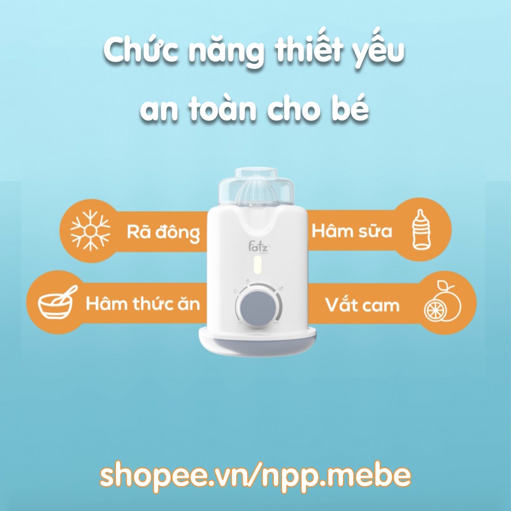 Máy hâm sữa Fatz siêu tốc - hâm sữa, hâm thức ăn, vắt cam, rã đông, và tiệt trùng bình sữa