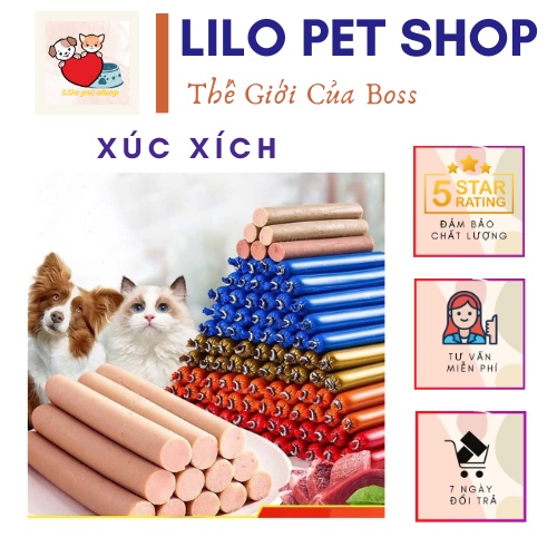 Combo 100 cây xúc xích cho chó mèo, xúc xích cho thú cưng thơm ngon bổ dưỡng