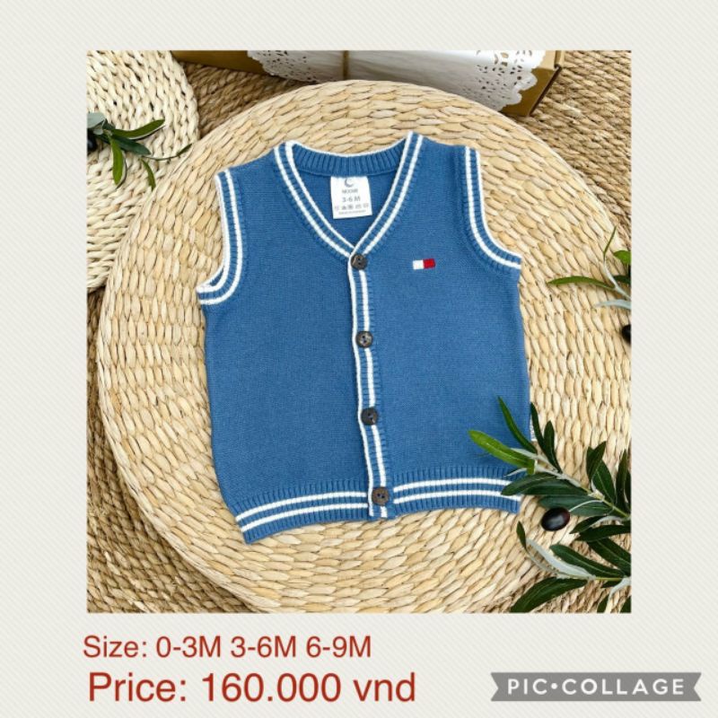 Áo len gile cúc giữa Moon