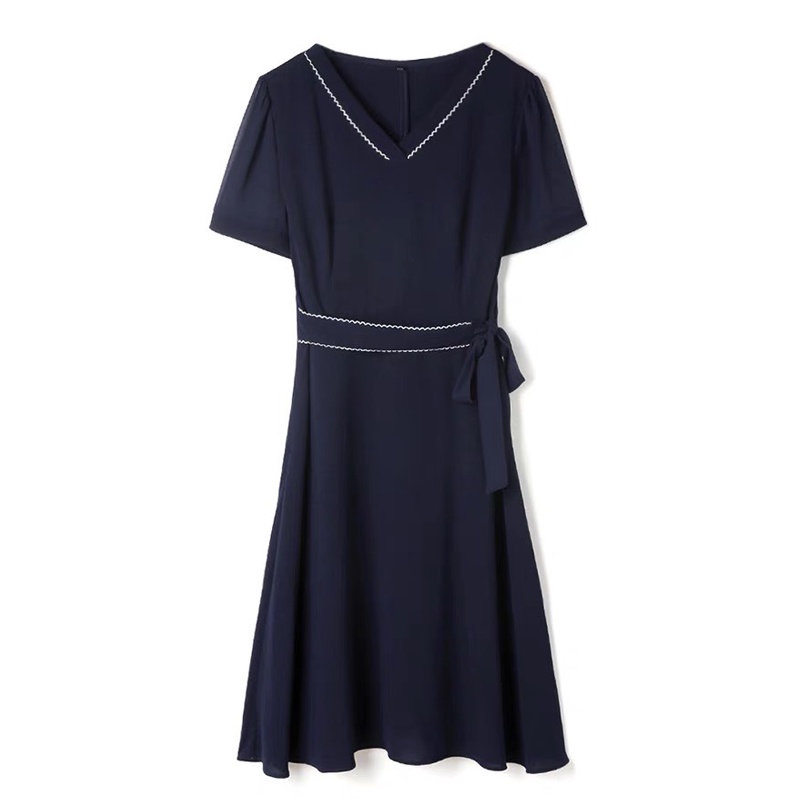 Váy trung niên cho mẹ, thiết kế đơn giản, thanh lịch, trẻ trung,  chất voan mềm mịn - WOBE Happy Mami - L01 | BigBuy360 - bigbuy360.vn