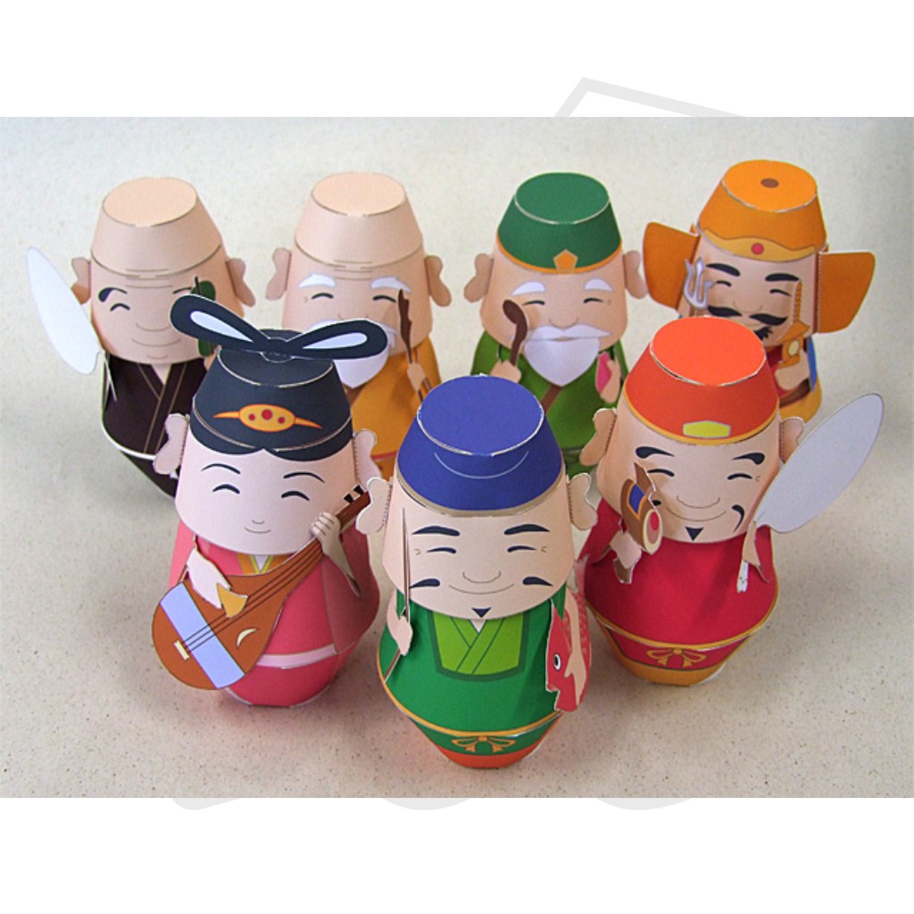 Mô hình giấy đồ chơi The Seven Lucky Gods