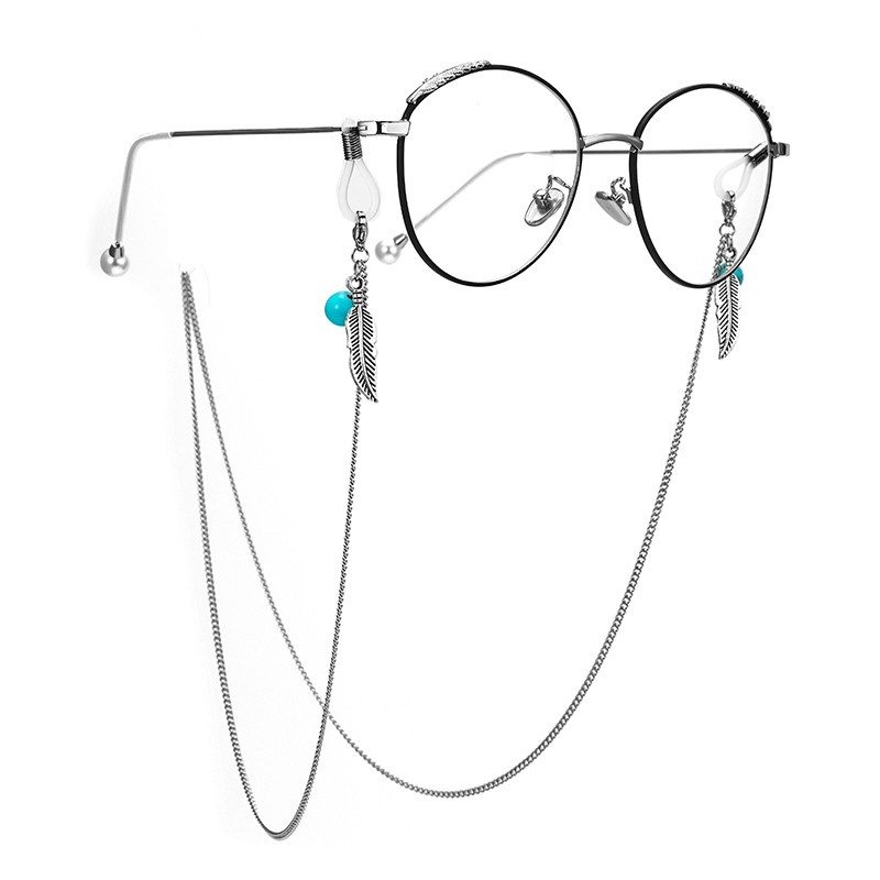 Dây đeo kính đeo khẩu trang kim loại hình lá cây siêu đẹp z07