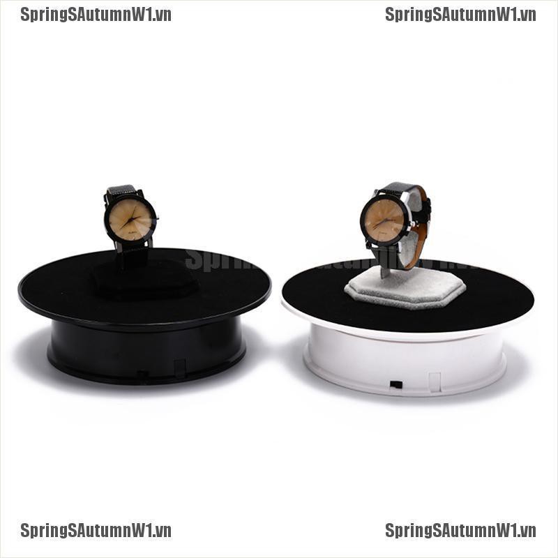 [Spring] 1pc 20cm mirror glass top rotating rotary display stand turntable show holder [VN]