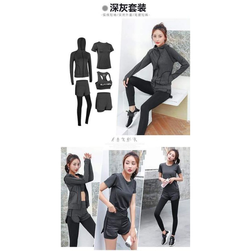 Set bộ đồ tập GYM 5 món