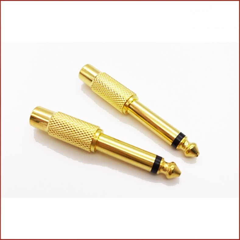 Jack chuyển đổi tín hiệu cổng AV / hoa sen ra 6 ly (6.3mm) - jack AV ra 6 ly