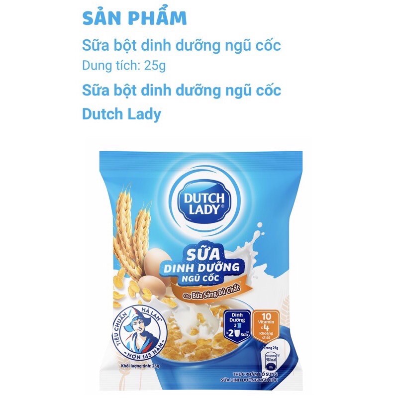 Sữa dinh dưỡng ngũ cốc Dutch Lady 25gr