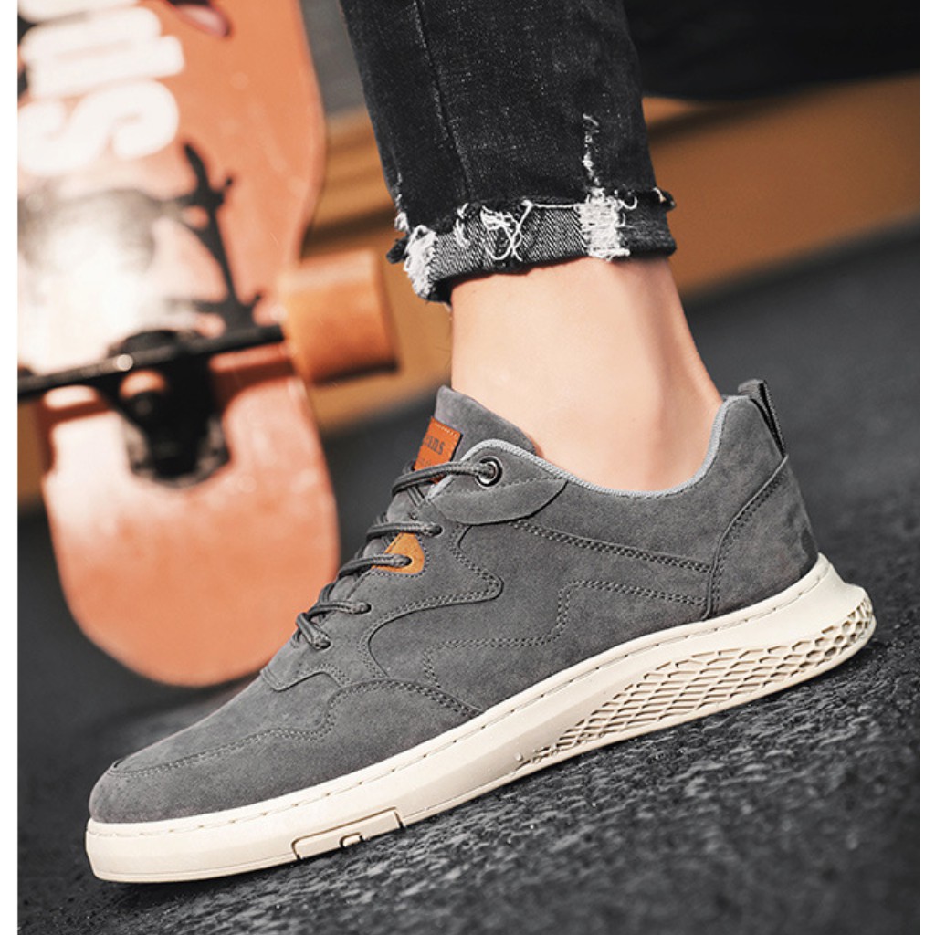 Giày Nam Da Lộn Thời Trang HOT - Sneaker Nam Cao Cấp [Hàng Nhập Khẩu] - PB.Style - PB009
