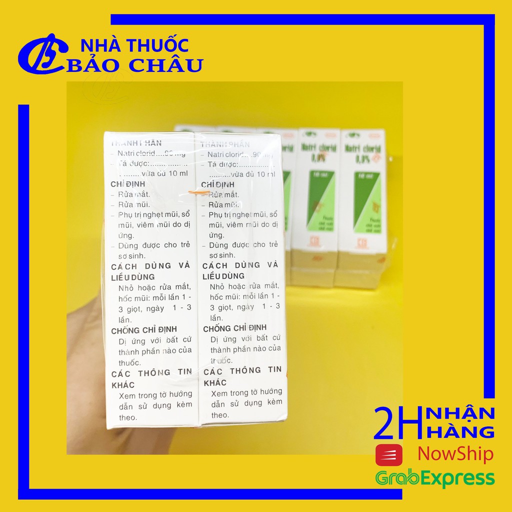 Nước muối sinh lý 0.9% 10ml cho trẻ sơ sinh Pharmedic [nhathuocbaochauq6]